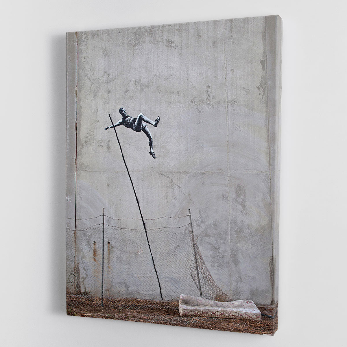Banksy Pole Vaulter Canvas Print or Poster - Canvas Art Rocks - 1