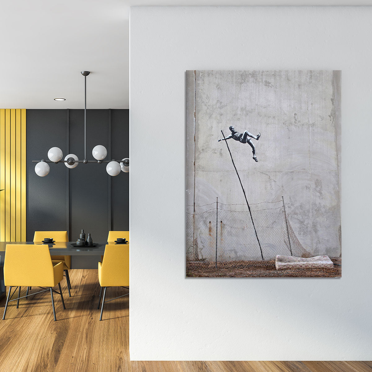 Banksy Pole Vaulter Canvas Print or Poster - Canvas Art Rocks - 4