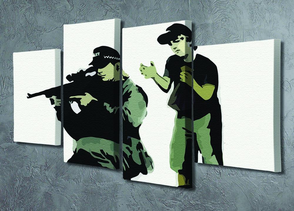 Banksy Police Sniper 4 Split Panel Canvas - Canvas Art Rocks - 2