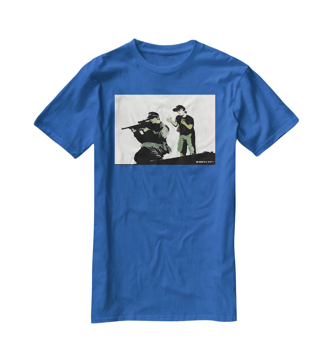 Banksy Police Sniper T-Shirt - Canvas Art Rocks - 2