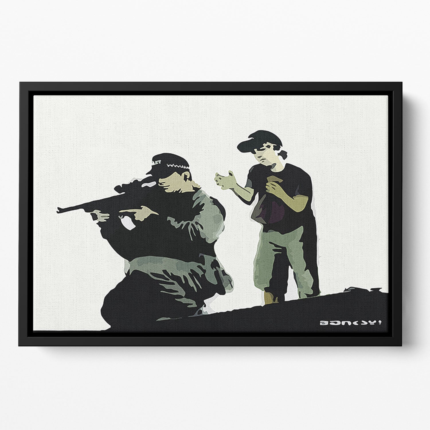 Banksy Police Sniper Floating Framed Canvas