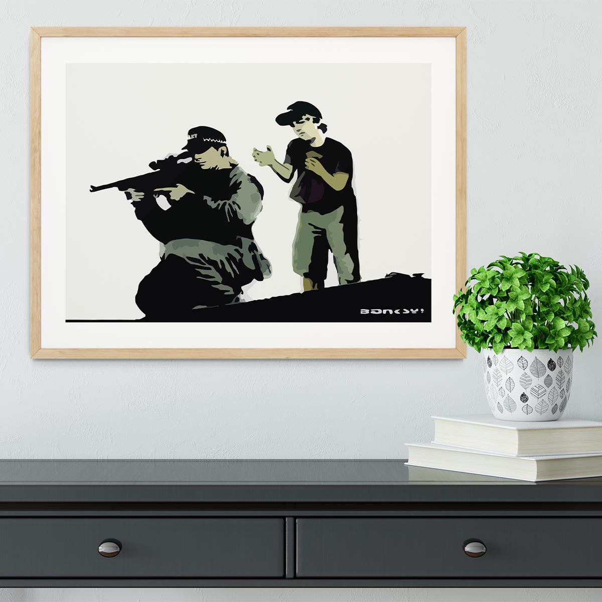 Banksy Police Sniper Framed Print - Canvas Art Rocks - 3