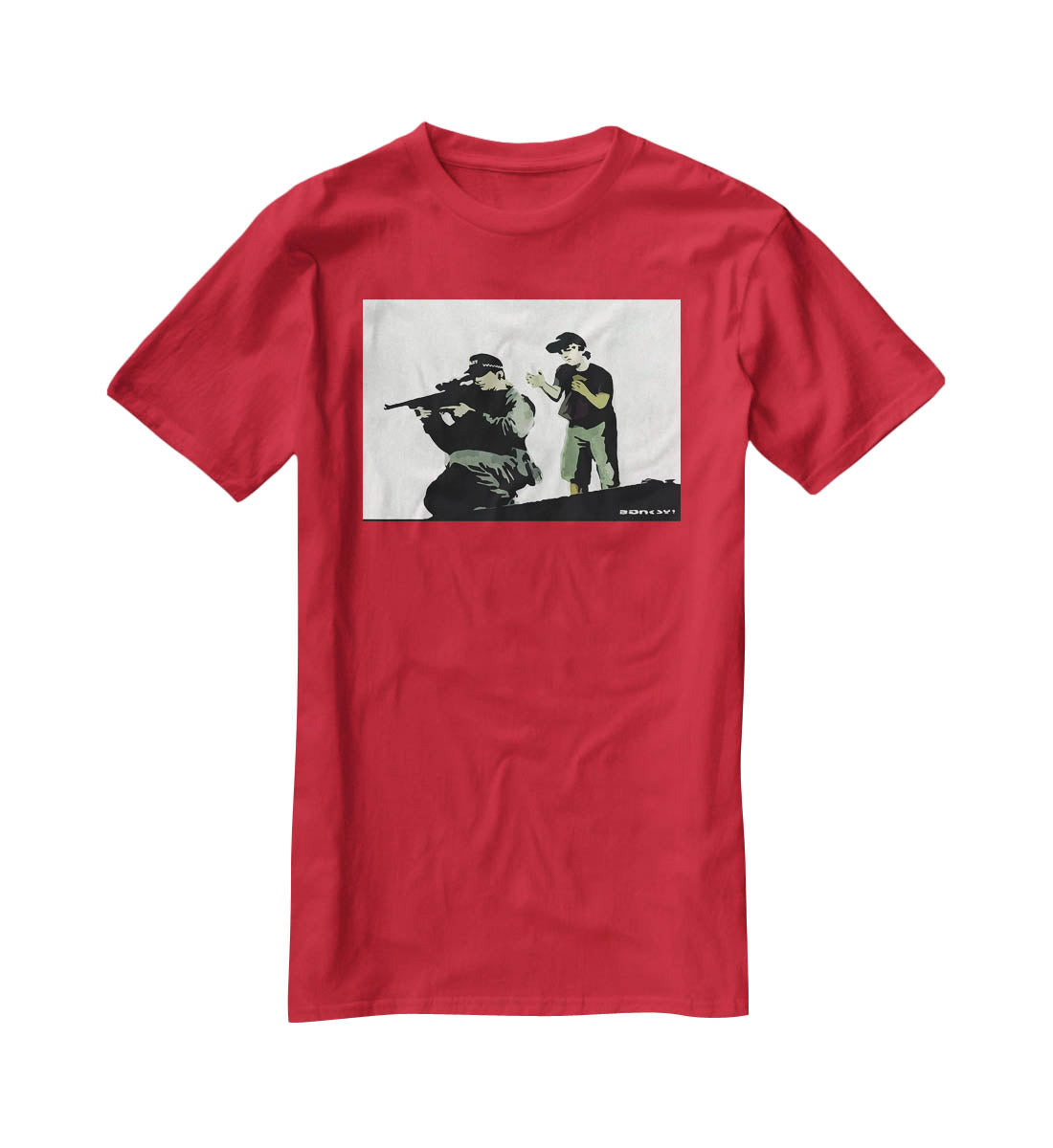 Banksy Police Sniper T-Shirt - Canvas Art Rocks - 4