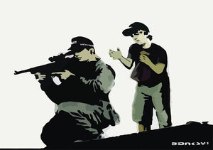 Banksy Police Sniper Wall Mural Wallpaper - Canvas Art Rocks - 1