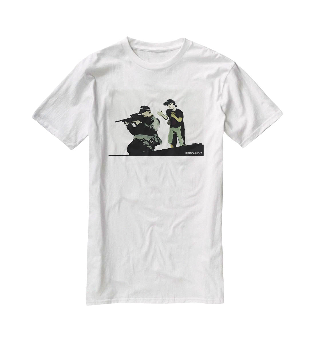 Banksy Police Sniper T-Shirt - Canvas Art Rocks - 5