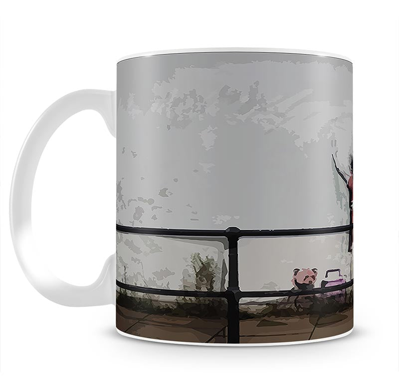 Banksy Policeman Searching Girl Mug - Canvas Art Rocks - 1