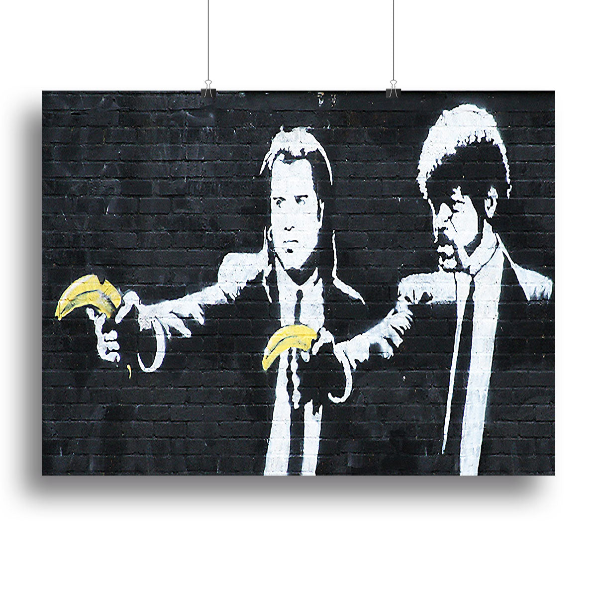 Banksy Pulp Fiction Banana Guns Canvas Print or Poster - Canvas Art Rocks - 2