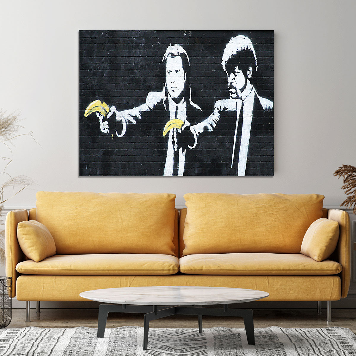 Banksy Pulp Fiction Banana Guns Canvas Print or Poster - Canvas Art Rocks - 4