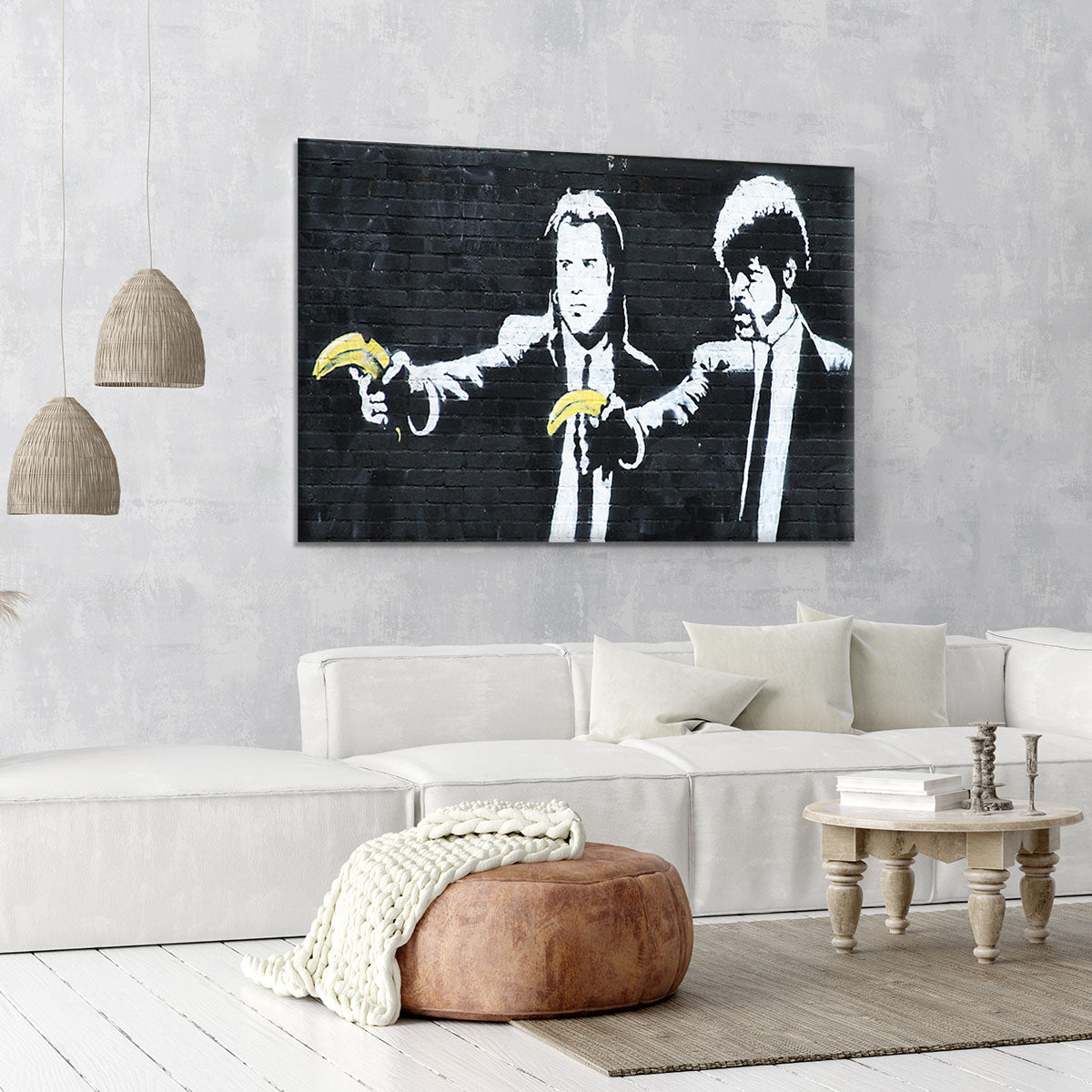 Banksy Pulp Fiction Banana Guns Canvas Print or Poster - Canvas Art Rocks - 6