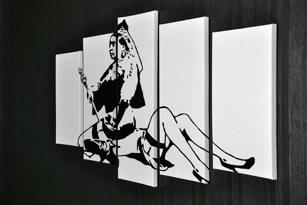 Banksy Queen Victoria 5 Split Panel Canvas - Canvas Art Rocks - 2