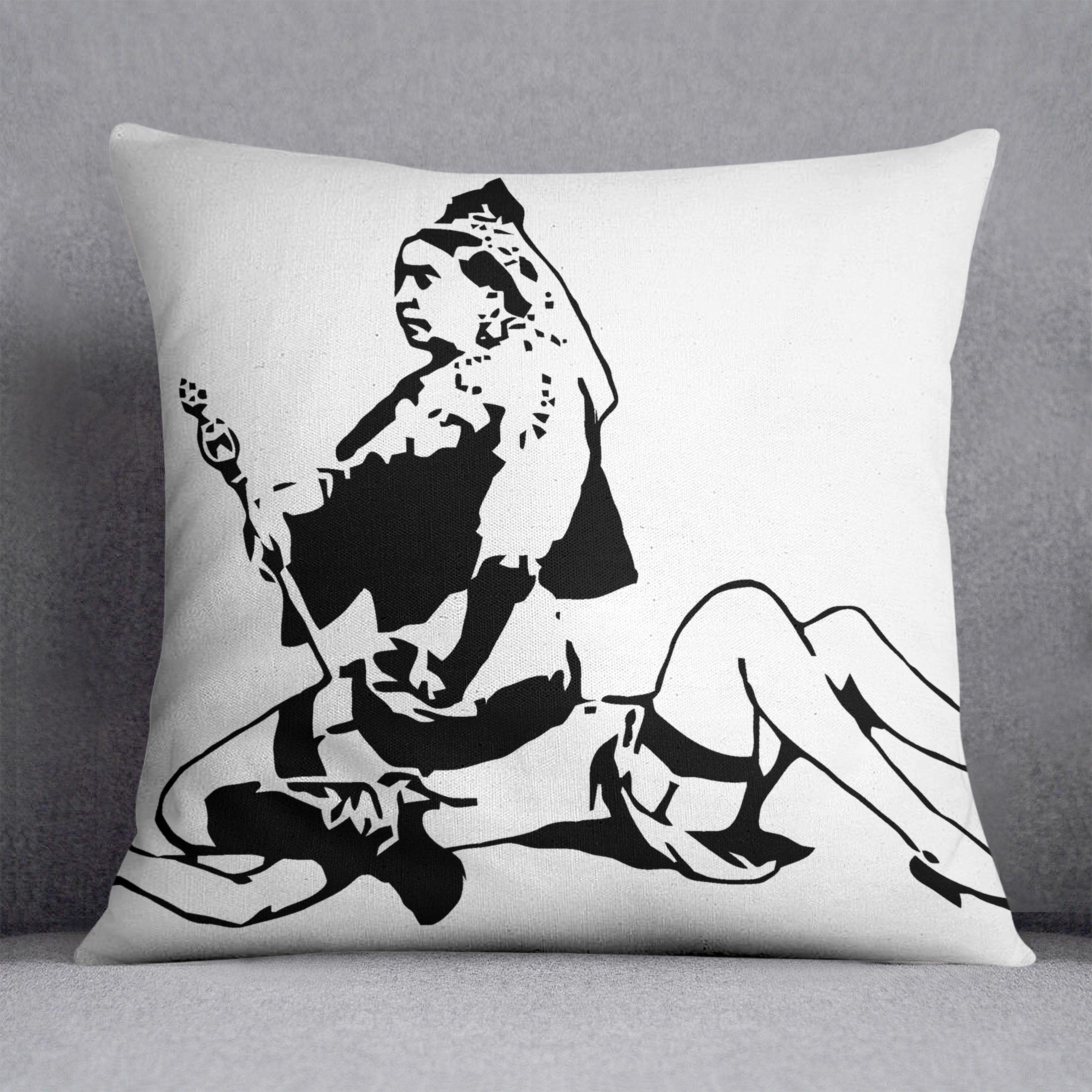 Banksy Queen Victoria Cushion