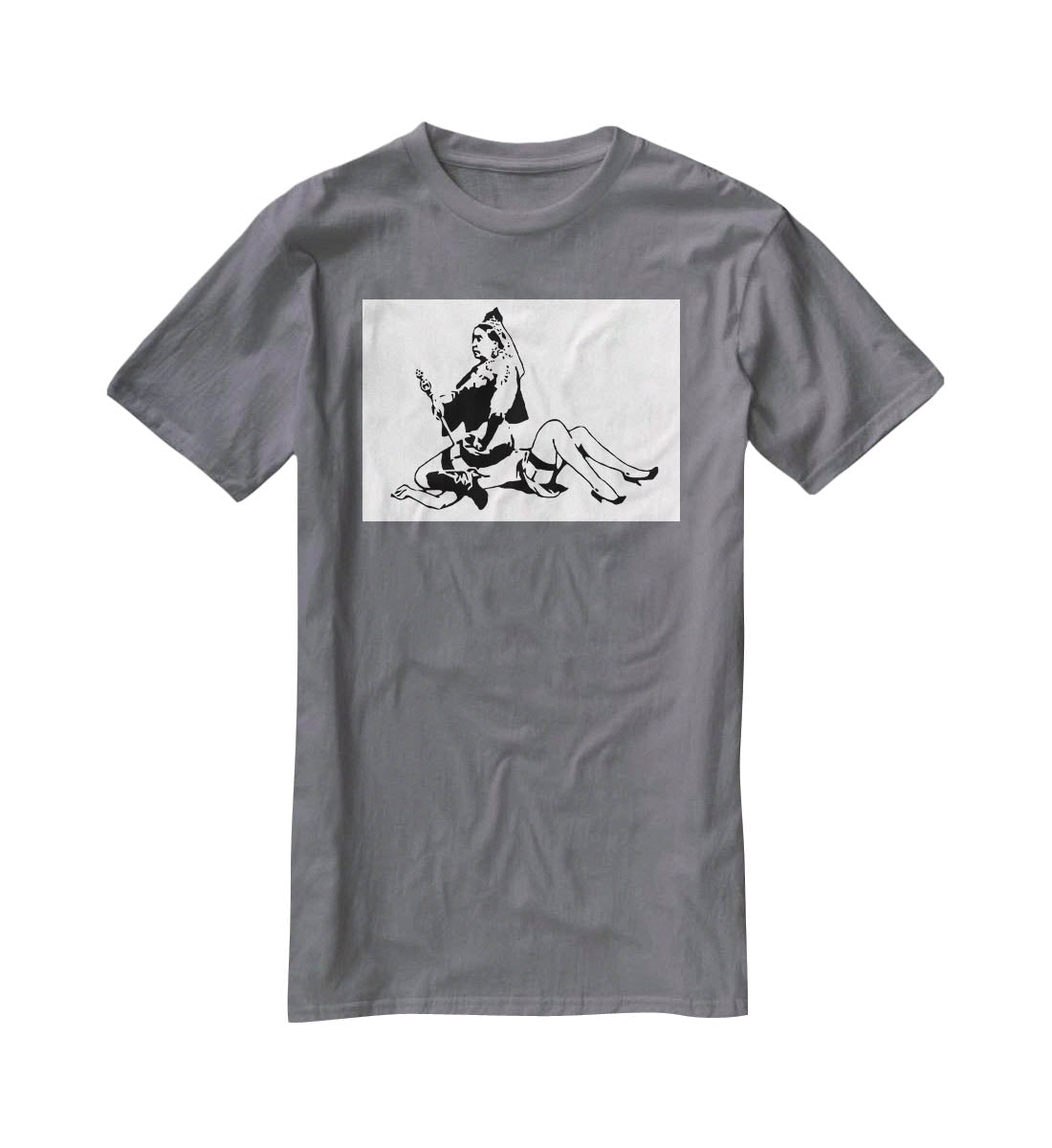 Banksy Queen Victoria T-Shirt - Canvas Art Rocks - 3