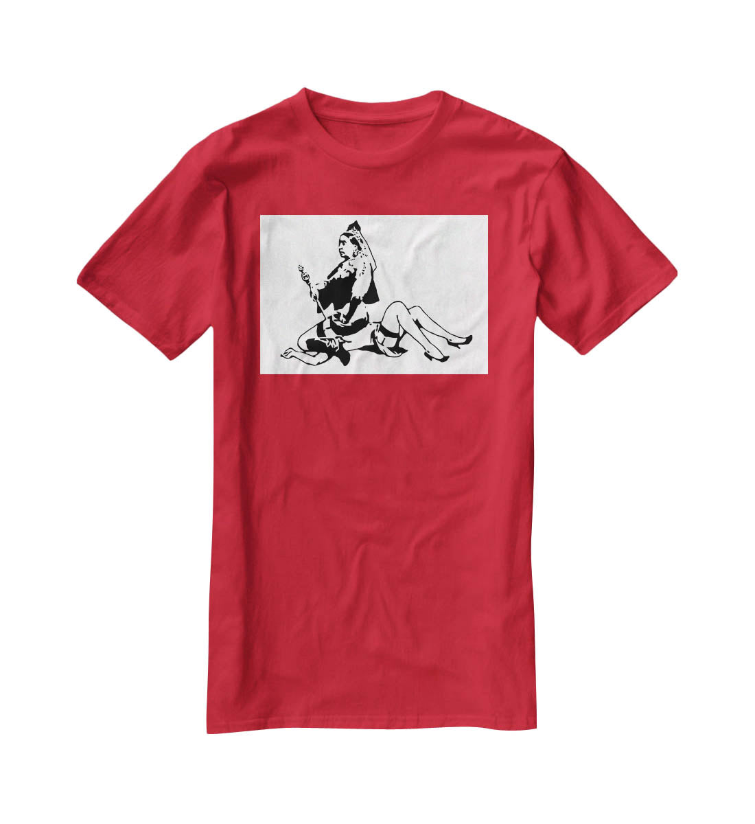 Banksy Queen Victoria T-Shirt - Canvas Art Rocks - 4