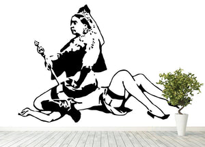 Banksy Queen Victoria Wall Mural Wallpaper - Canvas Art Rocks - 4