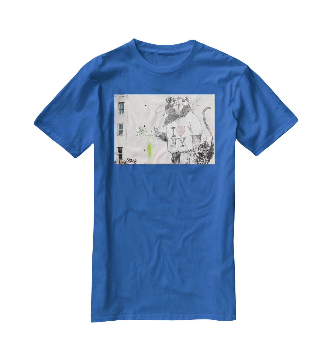 Banksy Rat I Love New York T-Shirt - Canvas Art Rocks - 2