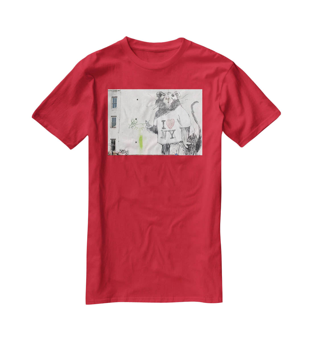 Banksy Rat I Love New York T-Shirt - Canvas Art Rocks - 4