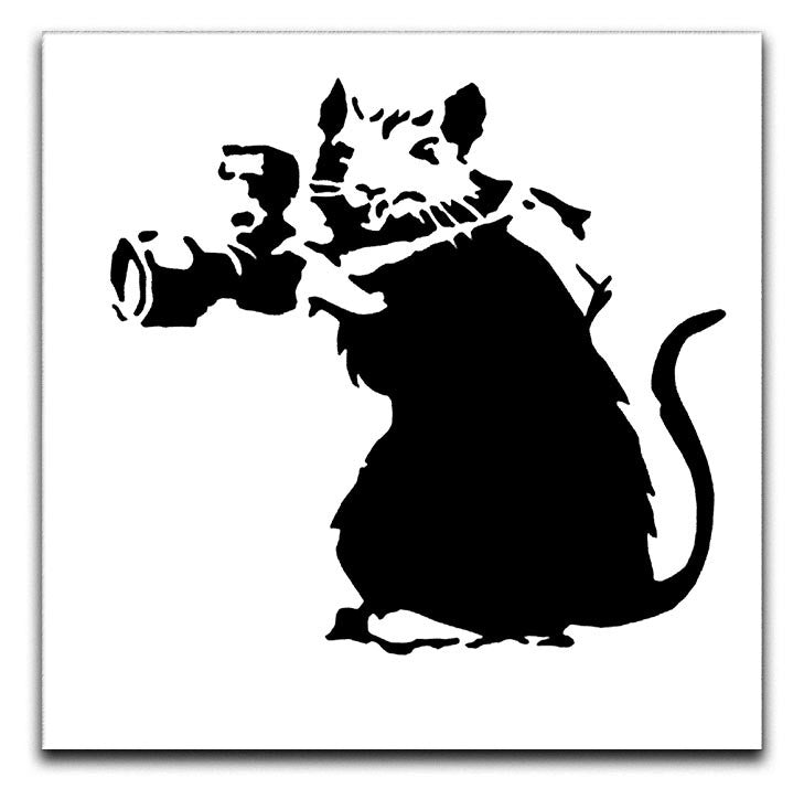 Banksy Rat With Camera Print - Canvas Art Rocks - 1