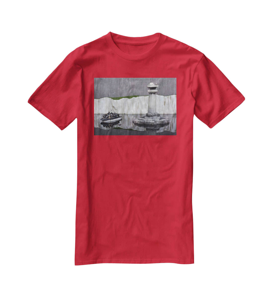 Banksy Refugee T-Shirt - Canvas Art Rocks - 4