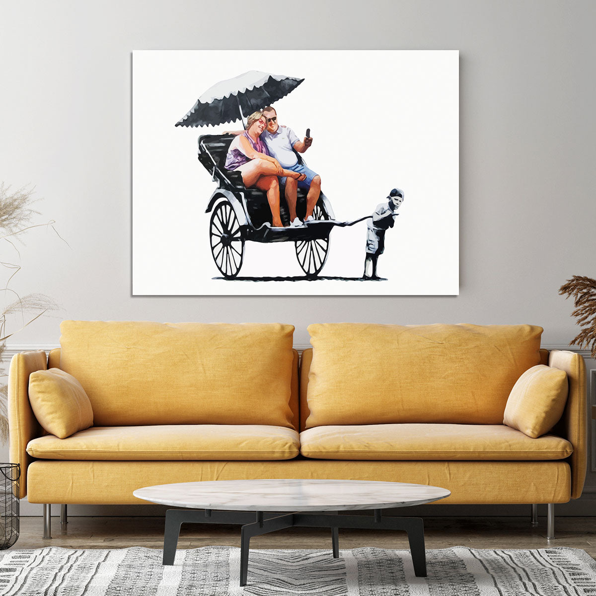 Banksy Rickshaw Kid Canvas Print or Poster - Canvas Art Rocks - 4