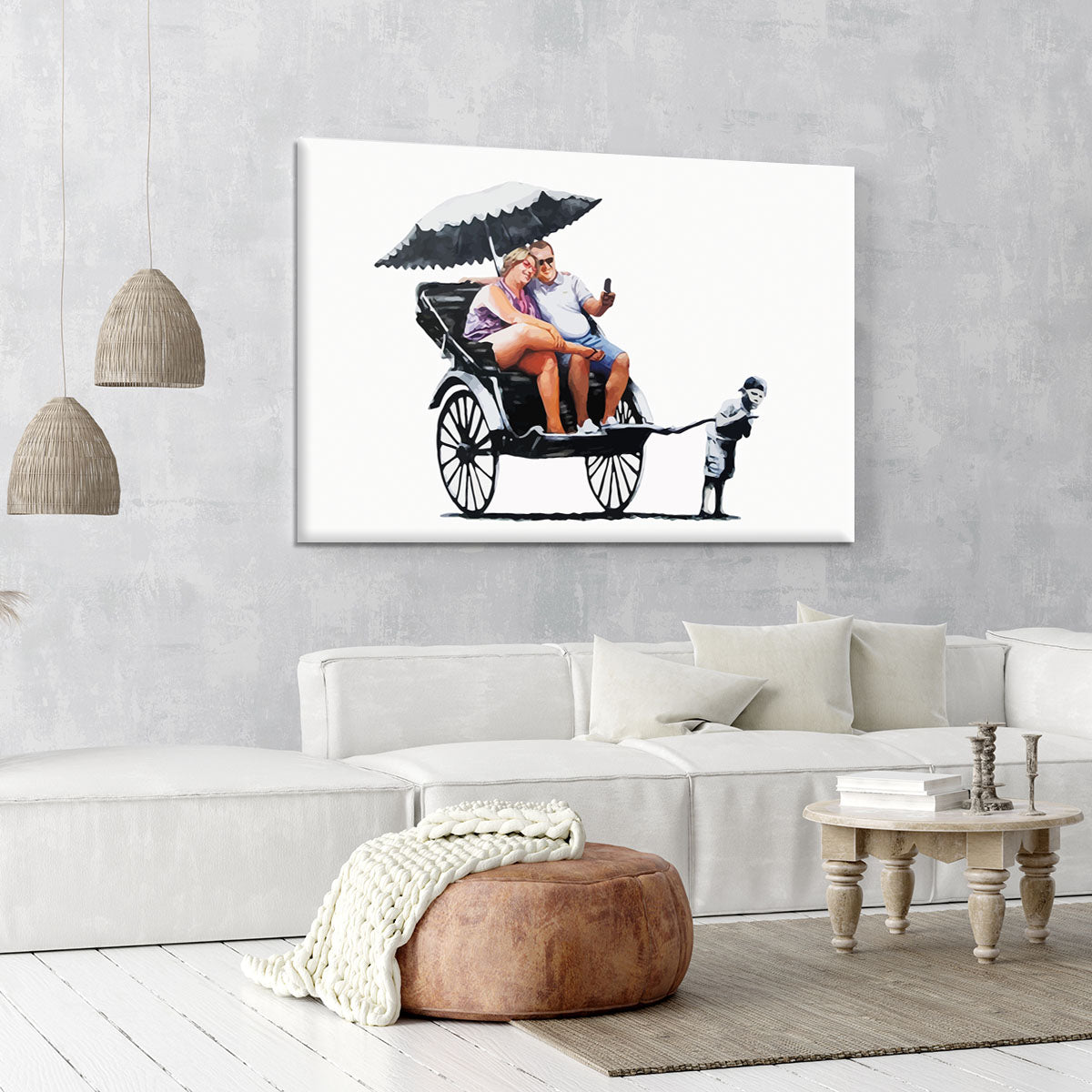 Banksy Rickshaw Kid Canvas Print or Poster - Canvas Art Rocks - 6