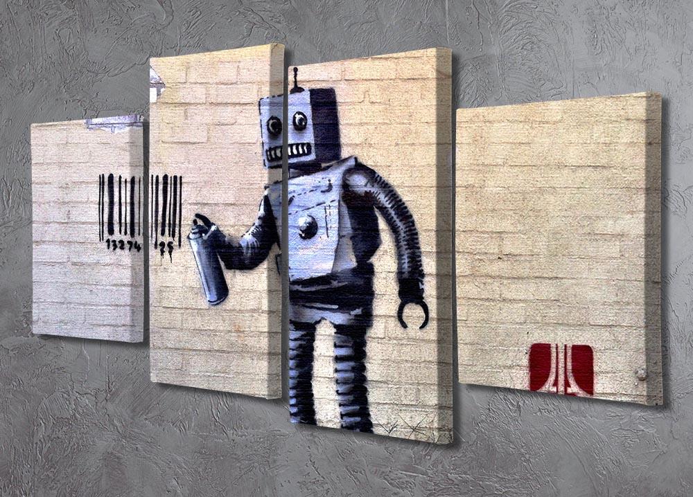 Banksy Robot 4 Split Panel Canvas - Canvas Art Rocks - 2