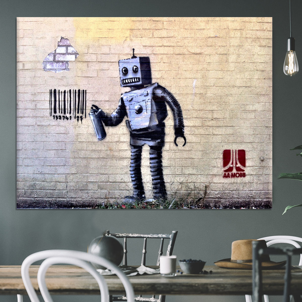 Banksy Robot Canvas Print or Poster - Canvas Art Rocks - 3