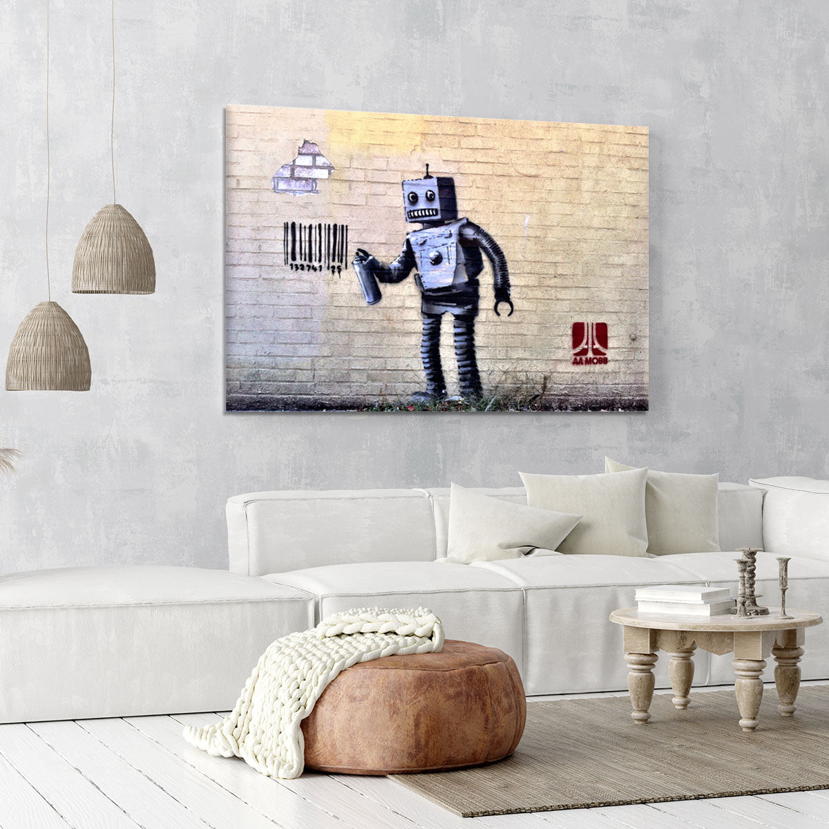 Banksy Robot Canvas Print or Poster - Canvas Art Rocks - 6