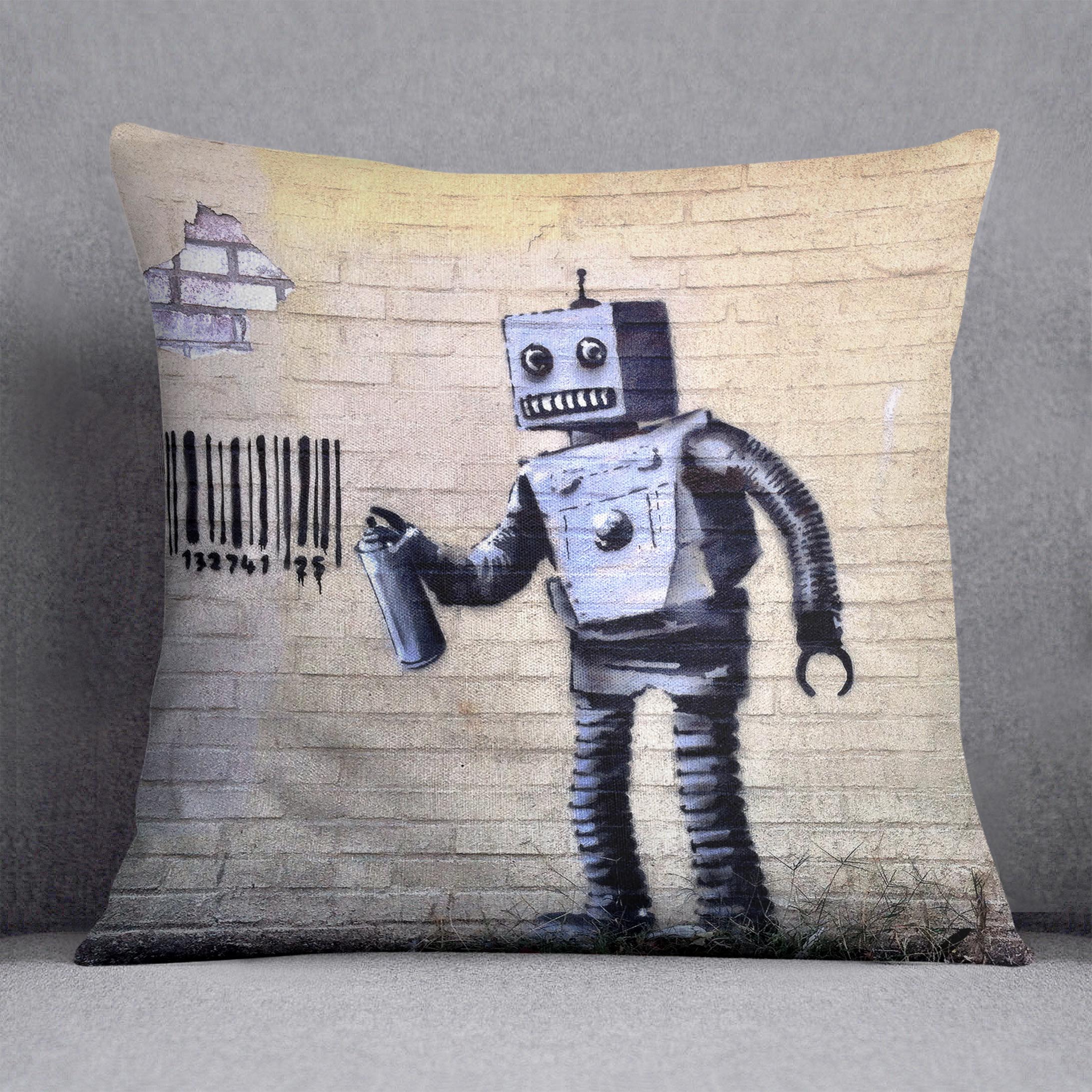 Banksy Robot Cushion