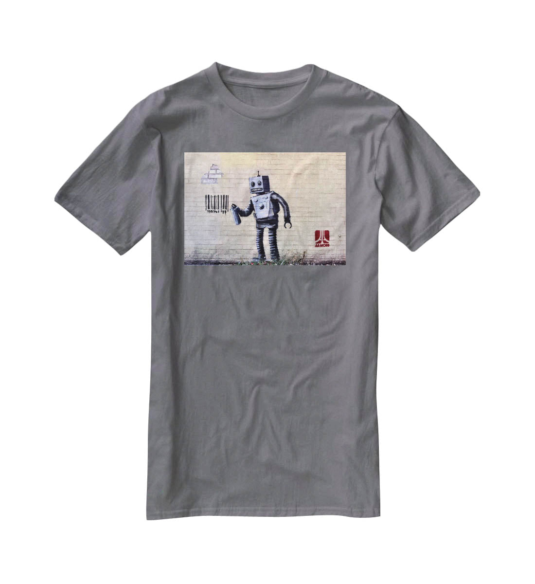Banksy Robot T-Shirt - Canvas Art Rocks - 3