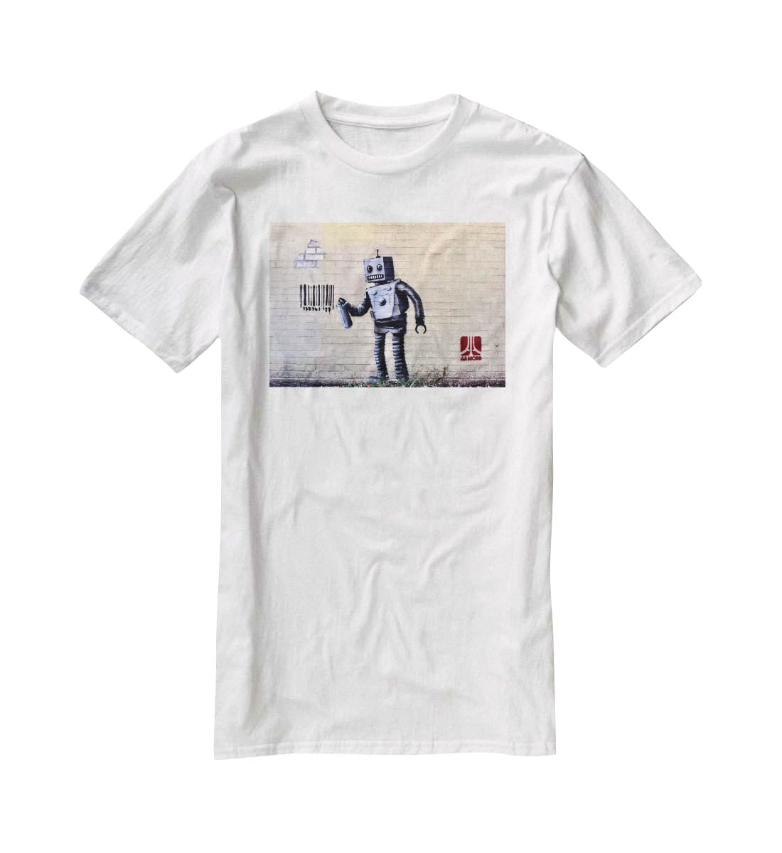 Banksy Robot T-Shirt - Canvas Art Rocks - 5