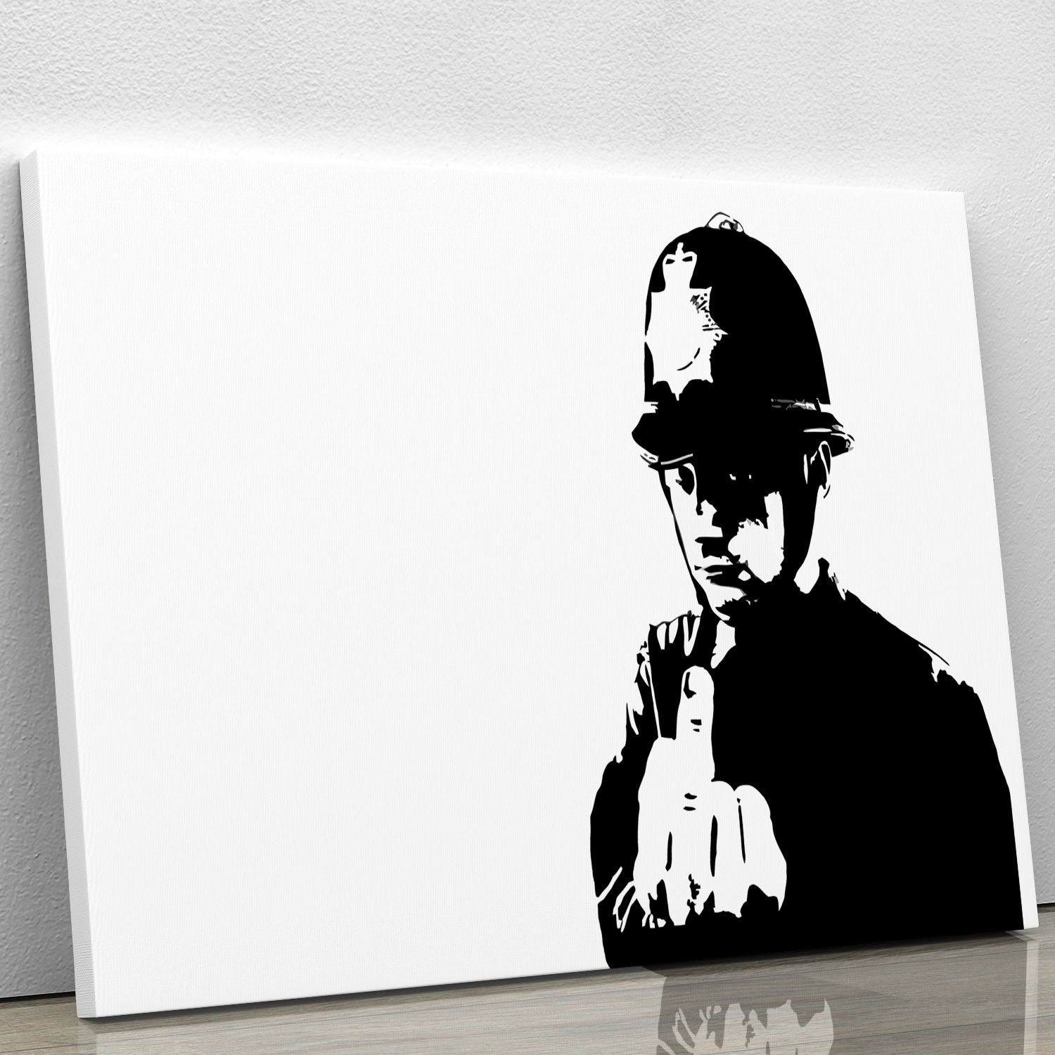 Banksy Rude Policeman Canvas Print or Poster - Canvas Art Rocks - 1