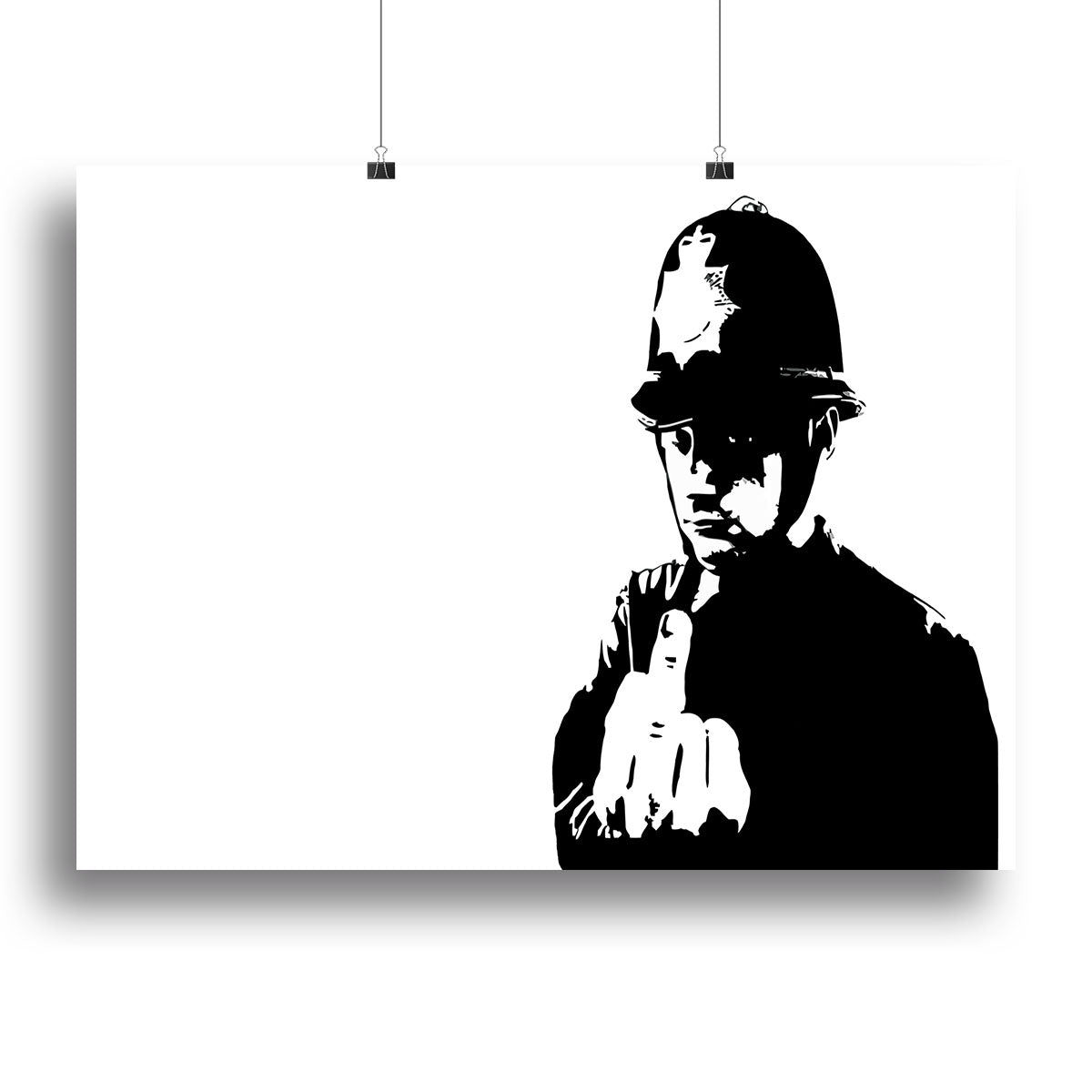 Banksy Rude Policeman Canvas Print or Poster - Canvas Art Rocks - 2