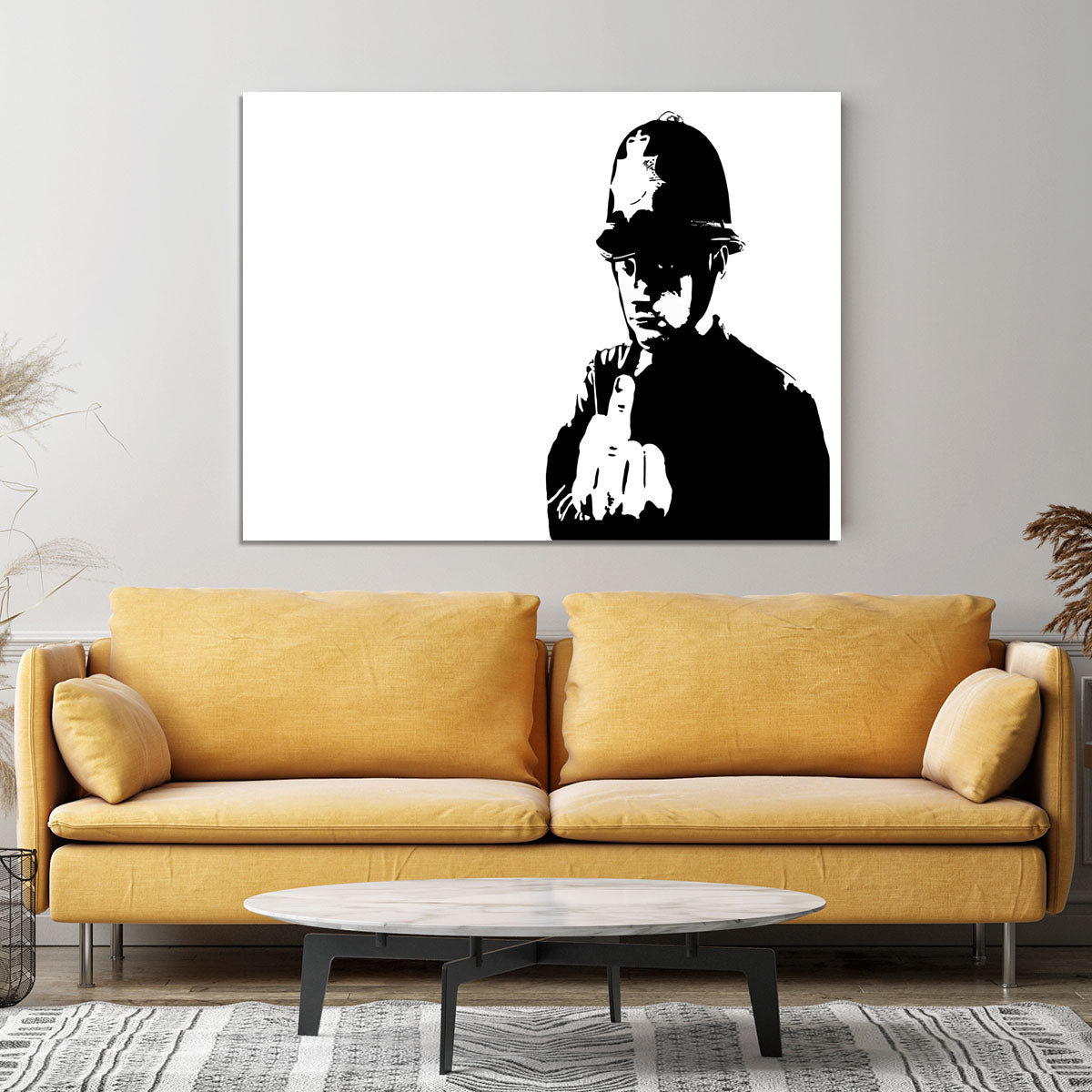 Banksy Rude Policeman Canvas Print or Poster - Canvas Art Rocks - 4