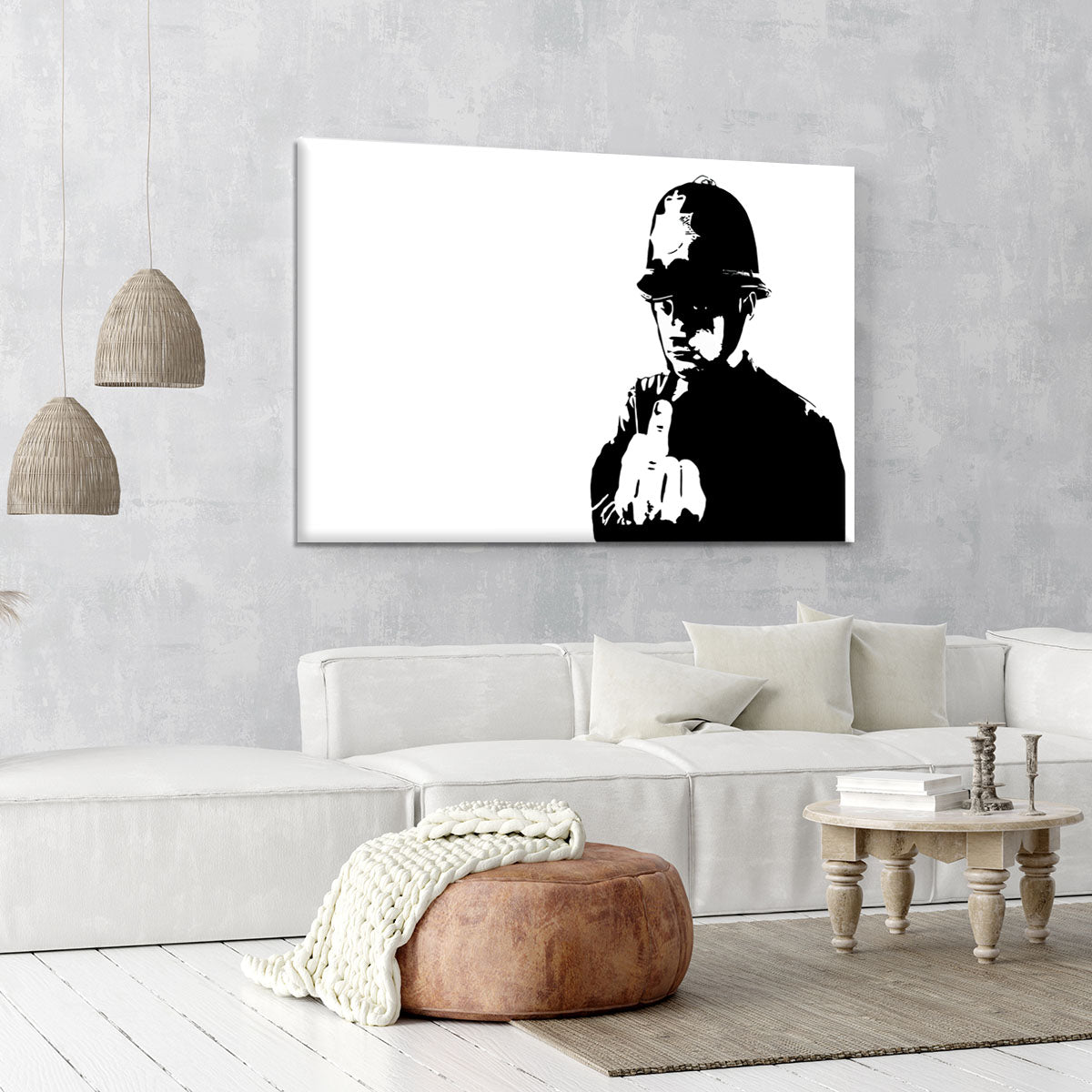 Banksy Rude Policeman Canvas Print or Poster - Canvas Art Rocks - 6