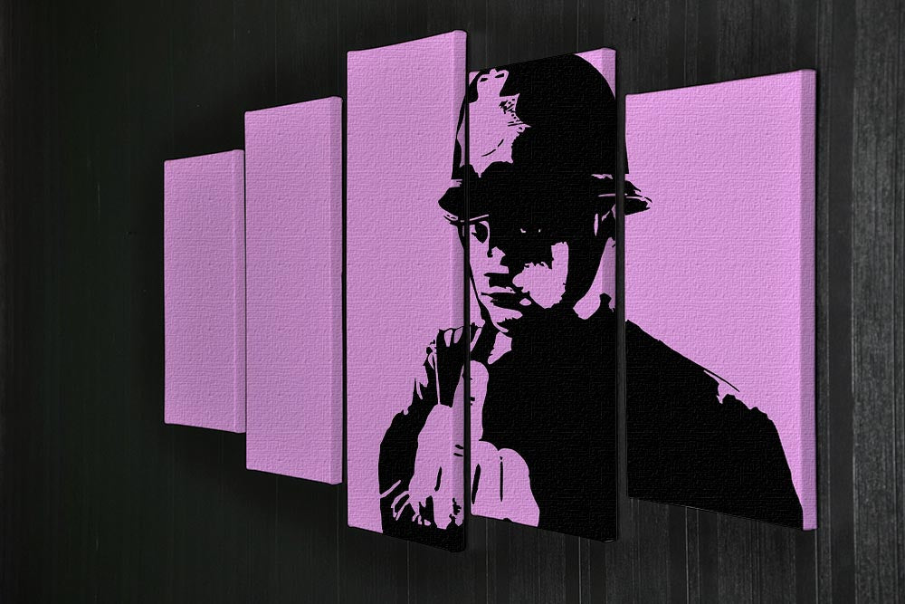 Banksy Rude Policeman Purple 5 Split Panel Canvas - Canvas Art Rocks - 2