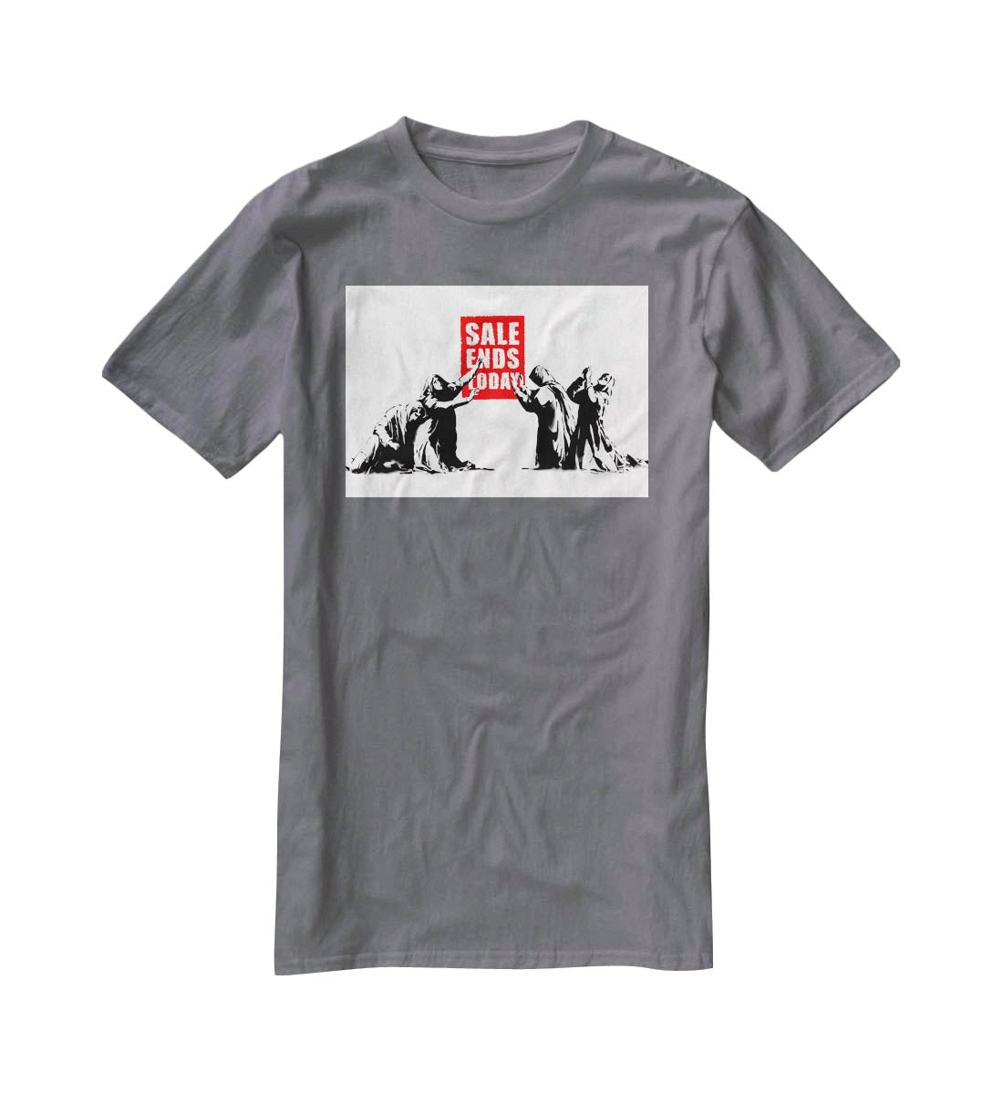 Banksy Sale Ends Today T-Shirt - Canvas Art Rocks - 3