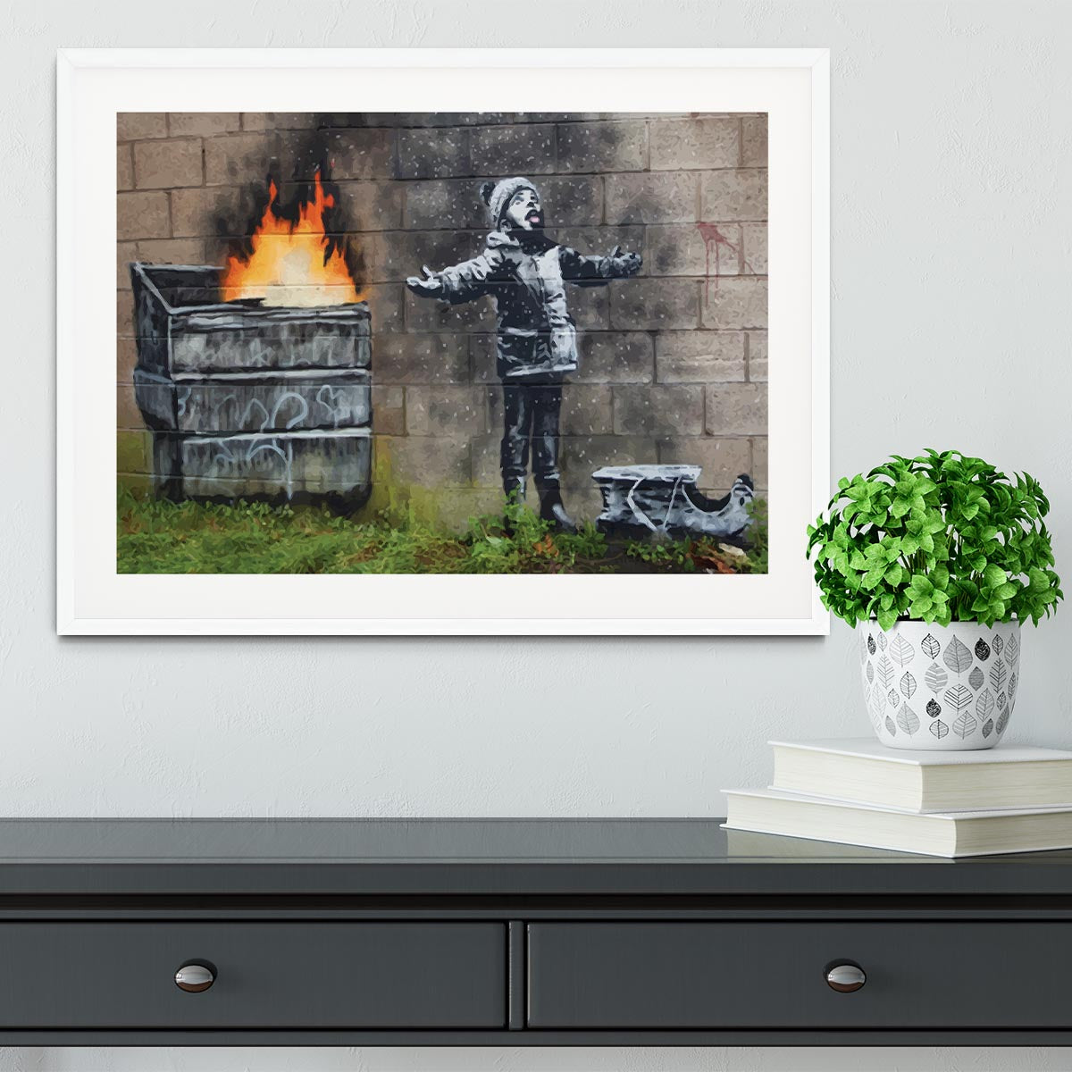 Banksy Seasons Greeting Framed Print - Canvas Art Rocks - 5