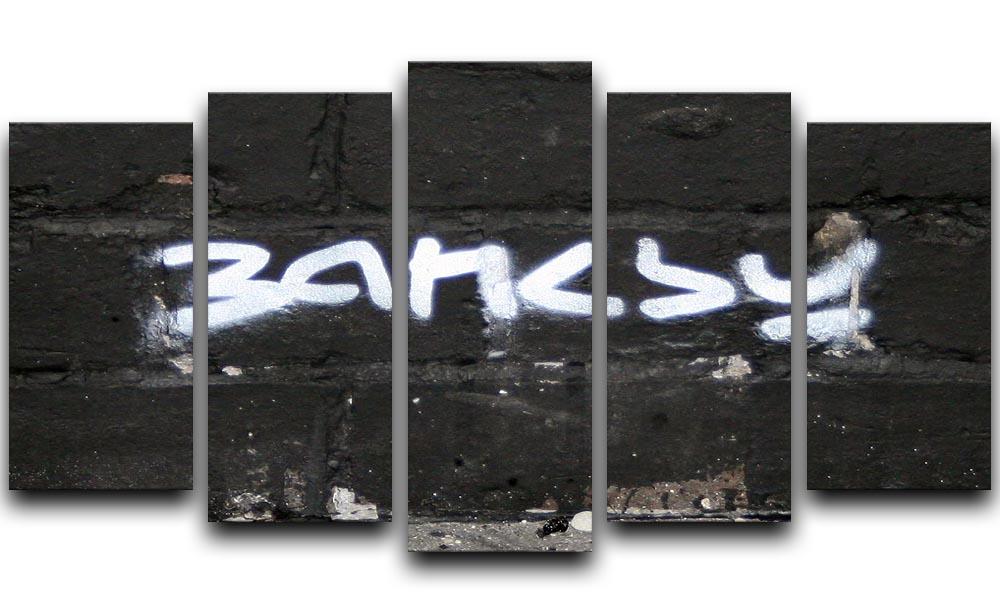 Banksy Signature Tag 5 Split Panel Canvas  - Canvas Art Rocks - 1