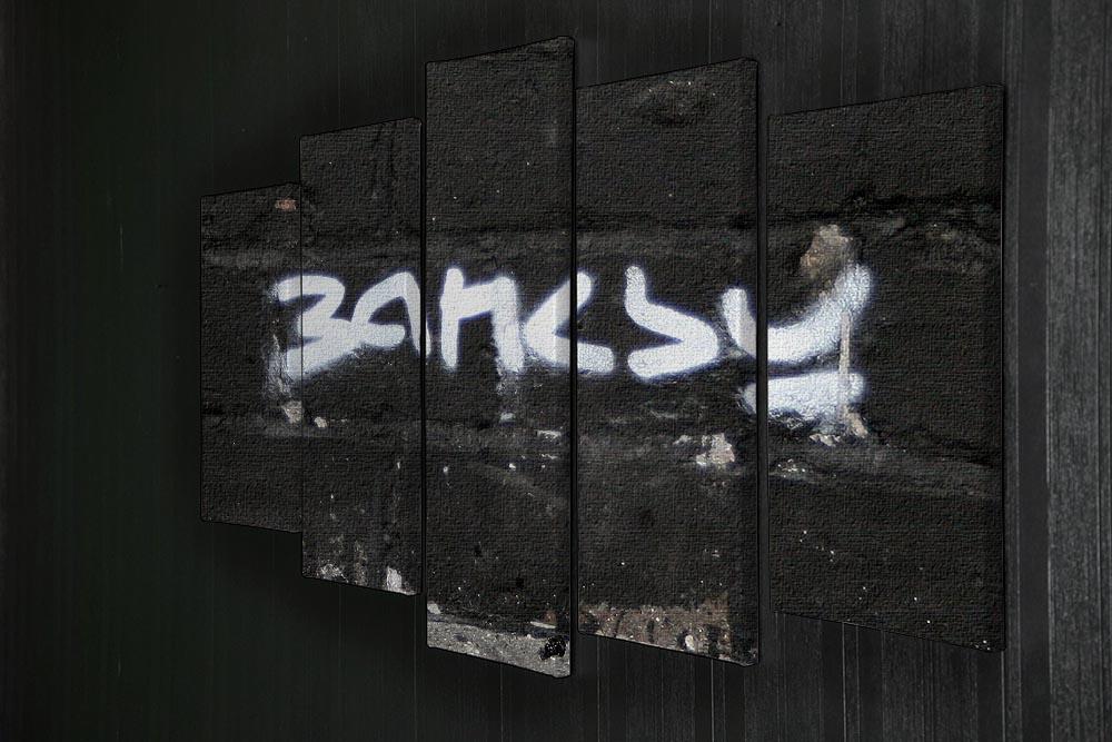 Banksy Signature Tag 5 Split Panel Canvas - Canvas Art Rocks - 2