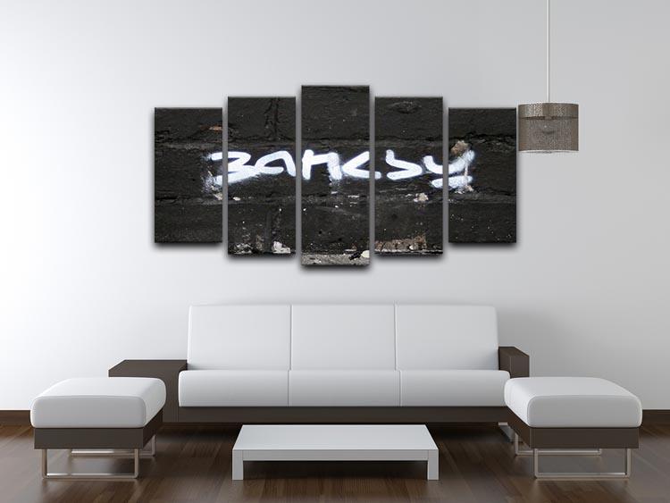 Banksy Signature Tag 5 Split Panel Canvas - Canvas Art Rocks - 3