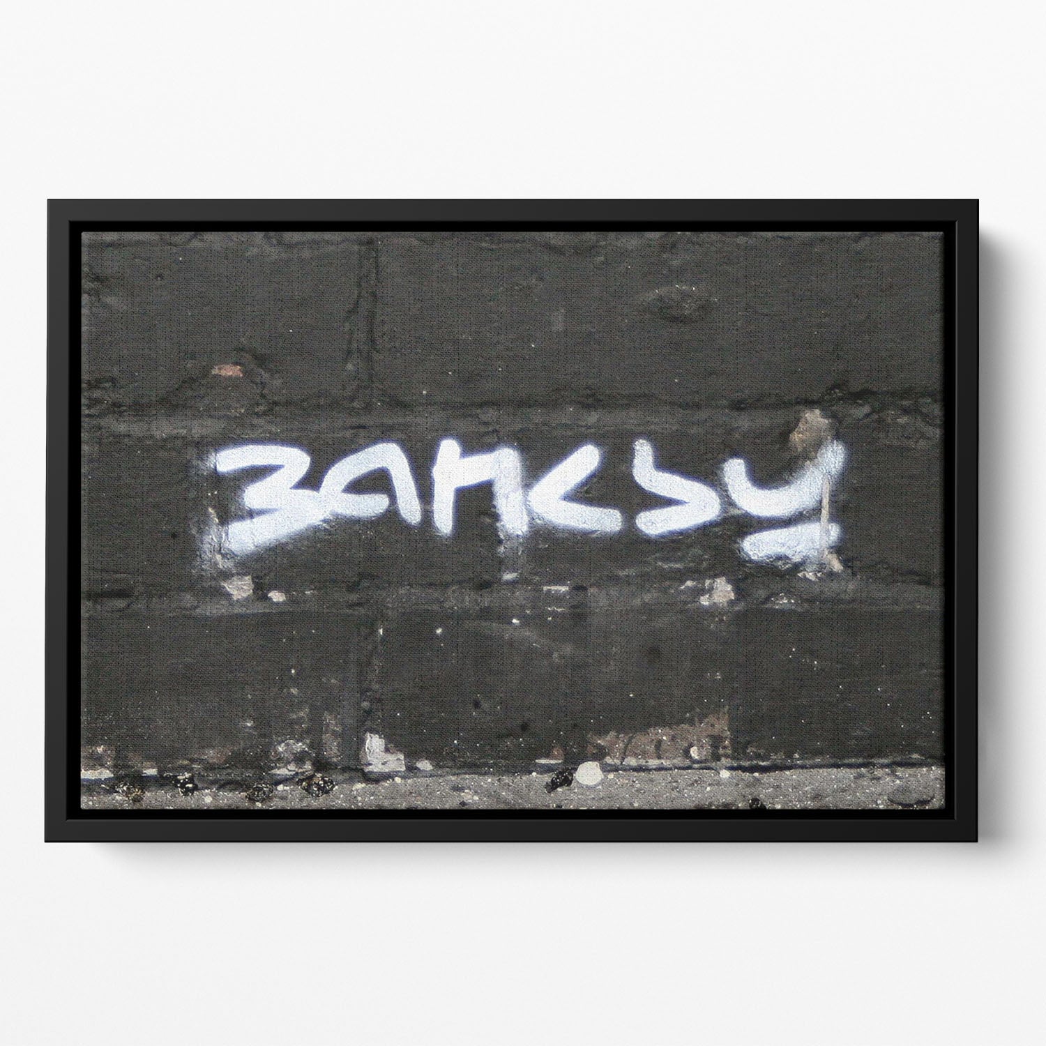 Banksy Signature Tag Floating Framed Canvas