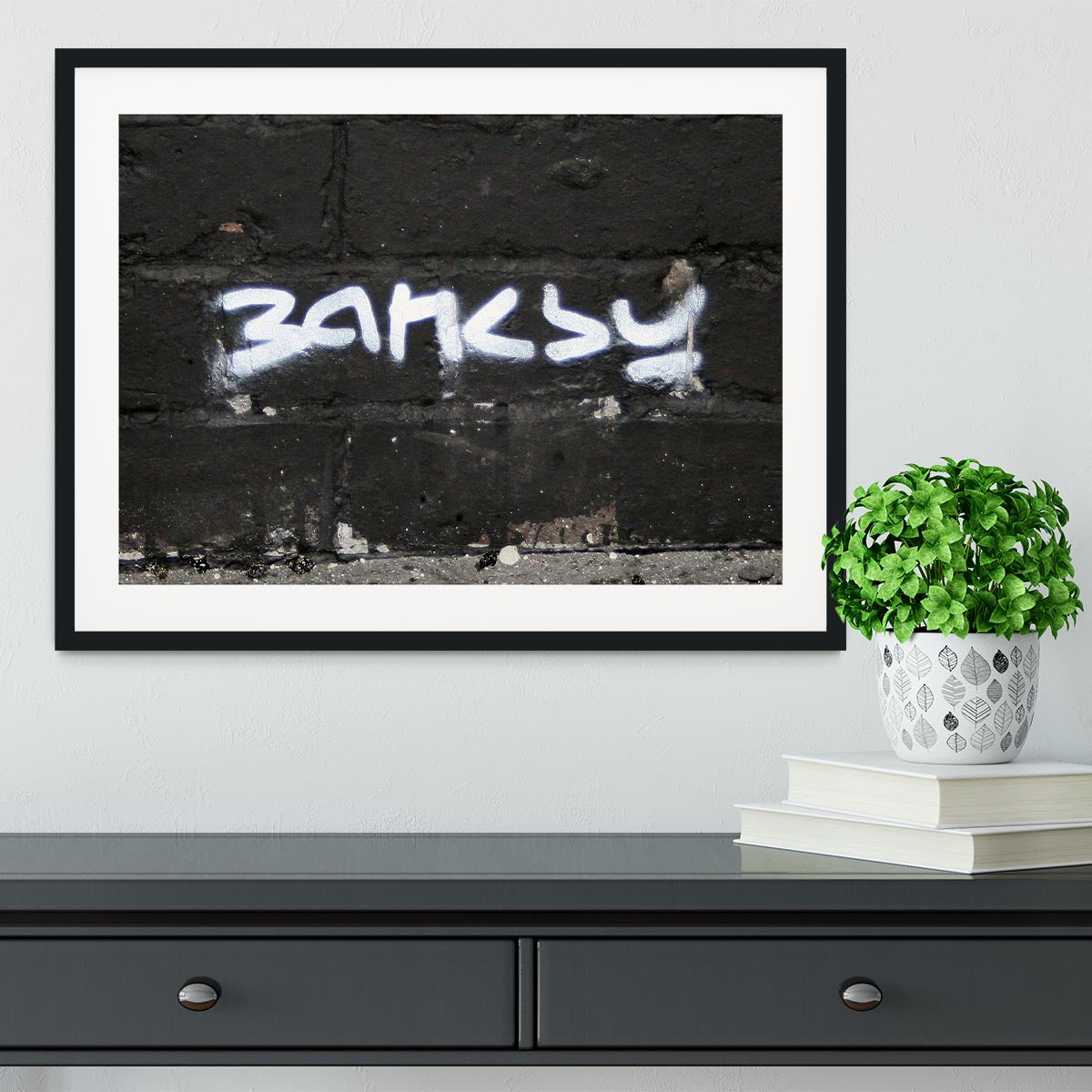 Banksy Signature Tag Framed Print - Canvas Art Rocks - 1