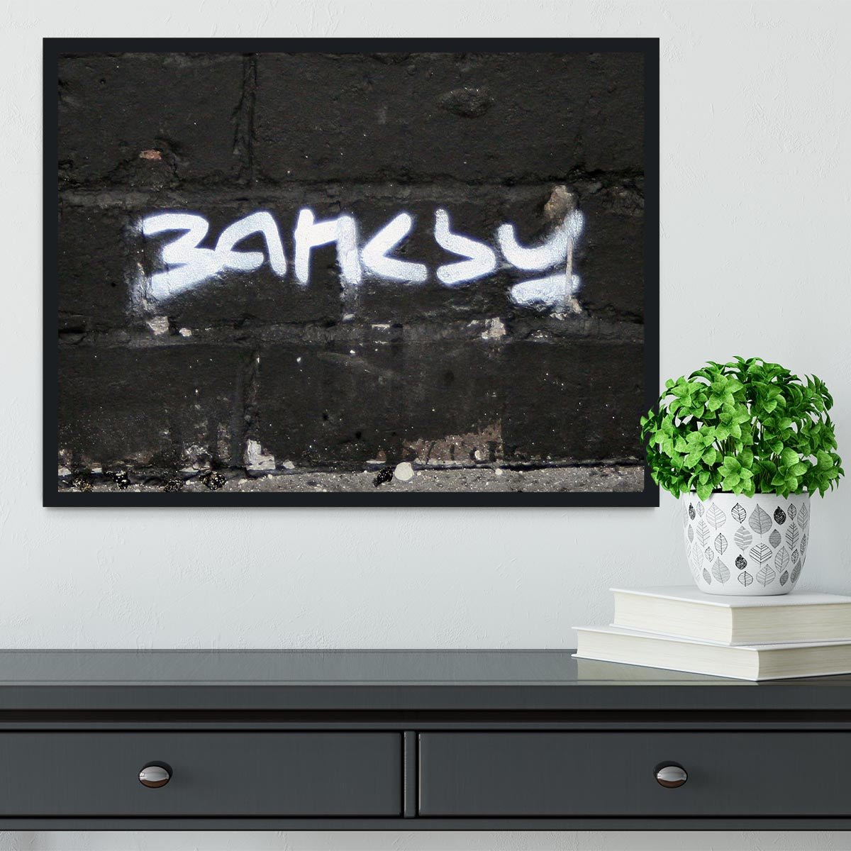 Banksy Signature Tag Framed Print - Canvas Art Rocks - 2