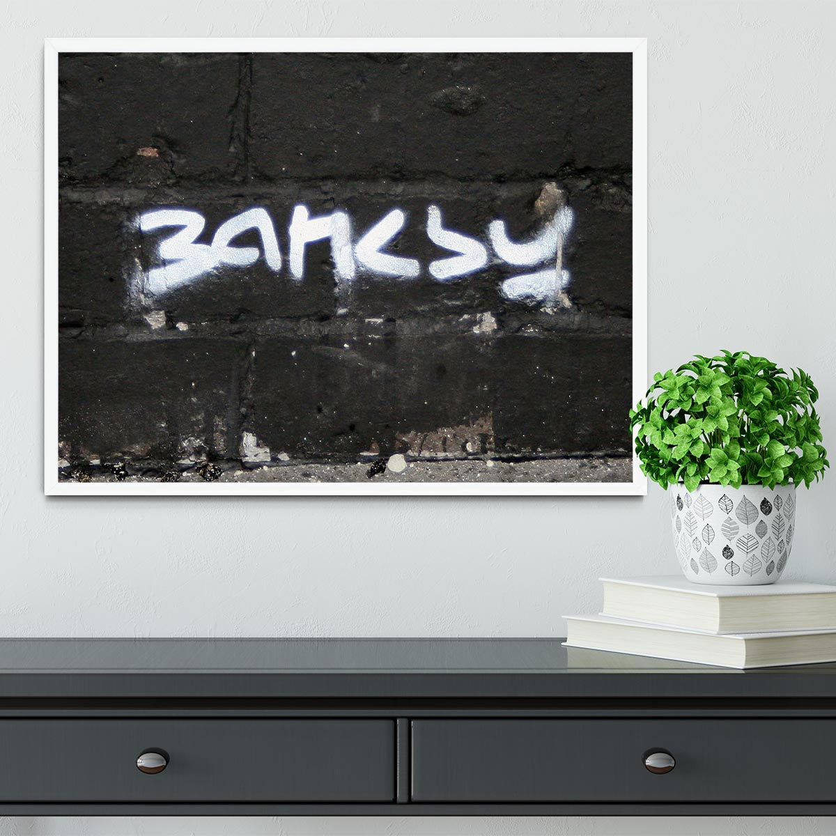 Banksy Signature Tag Framed Print - Canvas Art Rocks -6