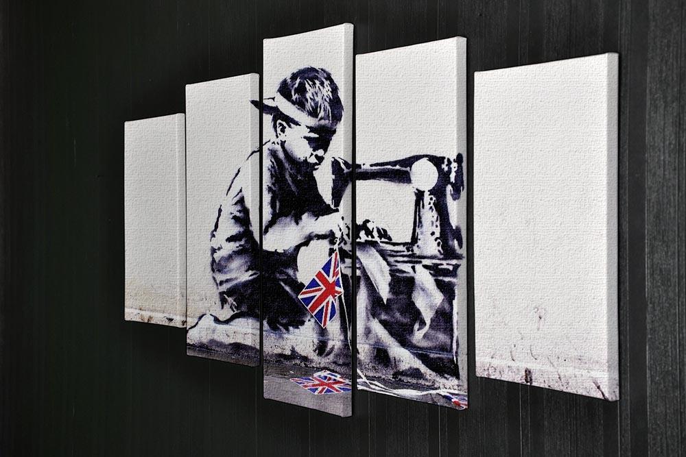 Banksy Slave Labour 5 Split Panel Canvas - Canvas Art Rocks - 2