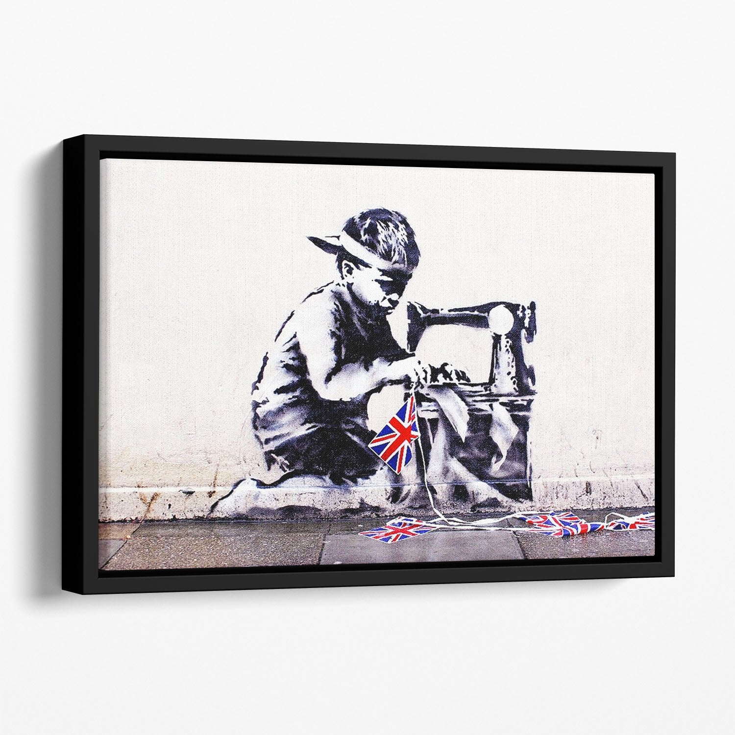 Banksy Slave Labour Floating Framed Canvas