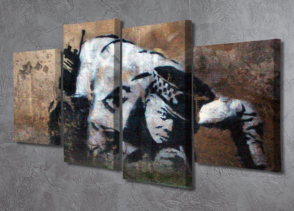 Banksy Snorting Policeman 4 Split Panel Canvas - Canvas Art Rocks - 2