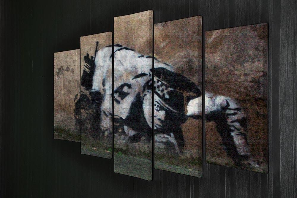 Banksy Snorting Policeman 5 Split Panel Canvas - Canvas Art Rocks - 2