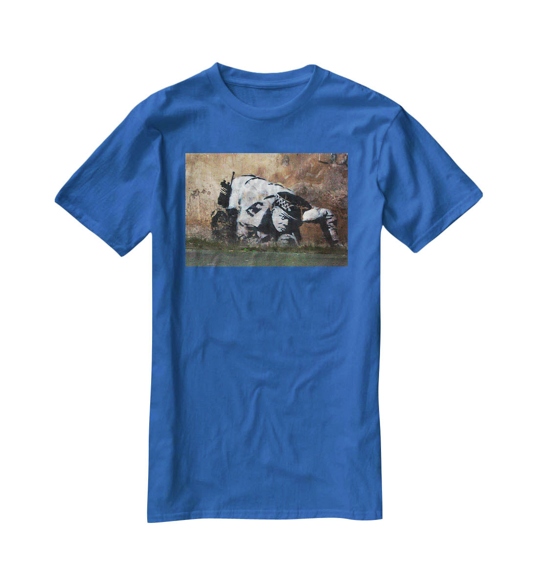 Banksy Snorting Policeman T-Shirt - Canvas Art Rocks - 2