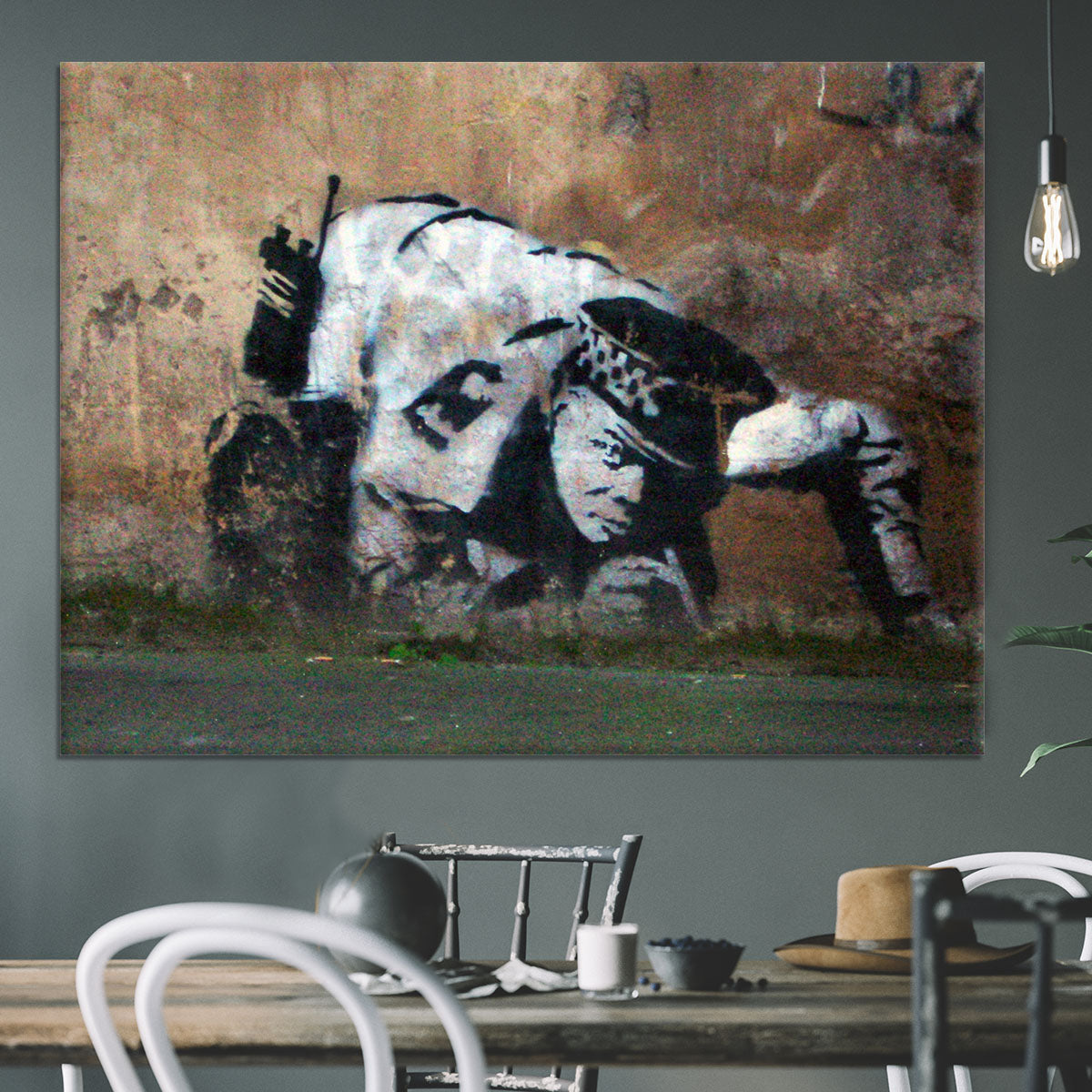 Banksy Snorting Policeman Canvas Print or Poster - Canvas Art Rocks - 3